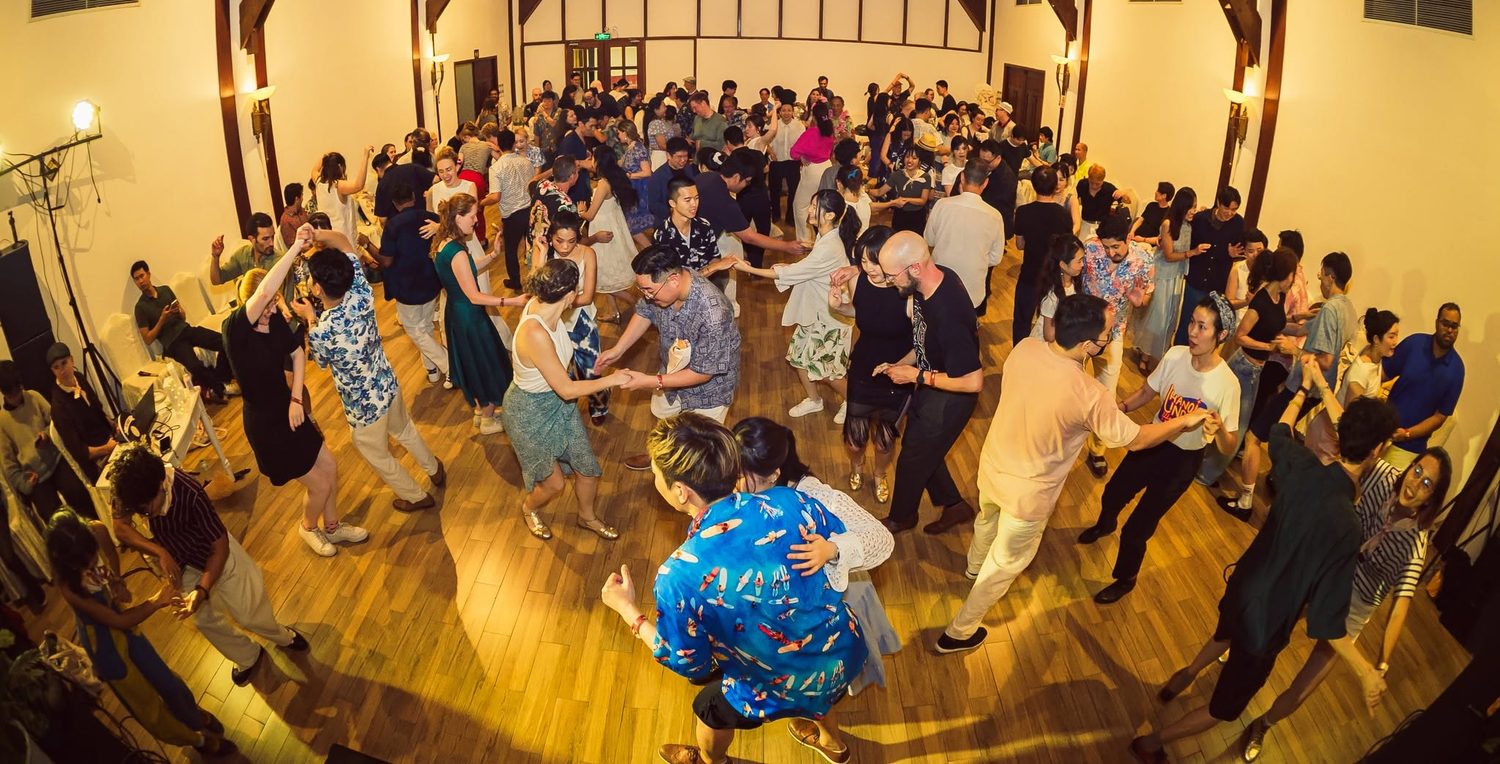 Dancers at a welcome dance